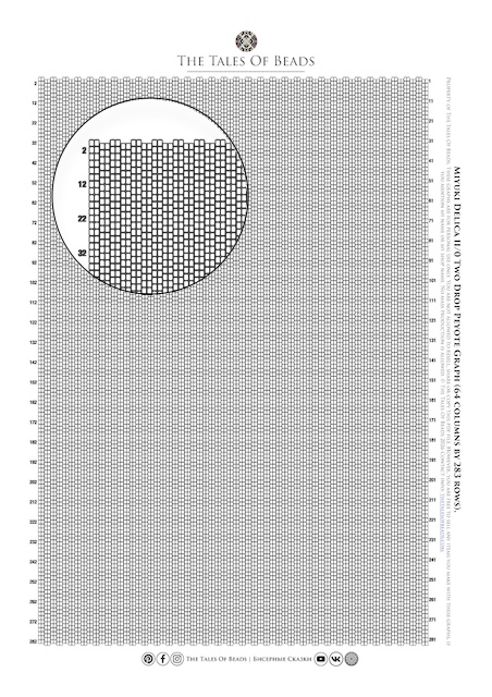 seed-bead-graph-paper-2-drop-peyote Printable beading graph paper for 2-drop peyote stitch