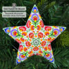 A finished Summer Meadow Peyote Star displayed on Christmas tree