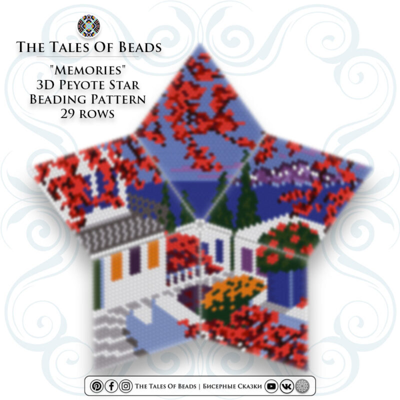 beaded-star-pattern-memories Memories Peyote Star beading pattern preview