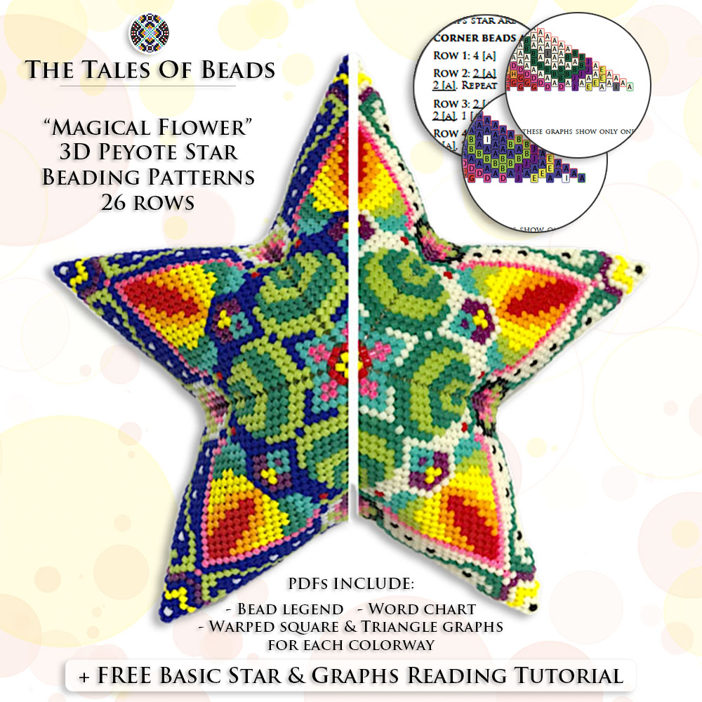 beading patterns for peyote stars with repetitive design