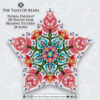A 3D peyote star with a floral motif beading graph preview