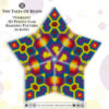 A 3D peyote star with a floral motif beading graph preview