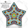 A 3D peyote star with a geometric motif beading graph preview