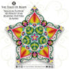 A 3D peyote star with a floral motif beading graph preview