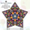 A 3D peyote star with a geometric motif beading graph preview