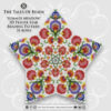 A big 3D peyote star with a floral motif beading graph preview