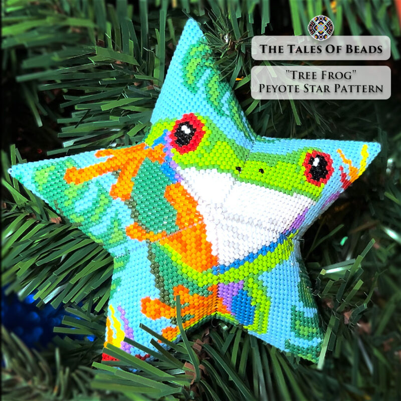 frog beaded star pattern