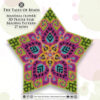 A 3D peyote star with a floral motif beading graph preview
