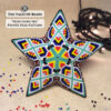 A beginner-friendly peyote star with a repetitive motif