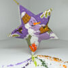 Snowman peyote star ornament with Miyuki Delica seed beads it was made of