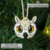 Owl seed bead bird on a Christmas tree