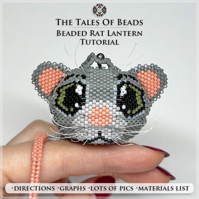 Rat Bead Lizard Pattern Rat Beading Tutorial - Beaded Animals Tutorials - The Tales Of Beads