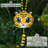 Tiger seed bead animal hanging on a Christmas tree