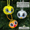 Parakeets and lovebird seed bead birds side-by-side on a Christmas tree