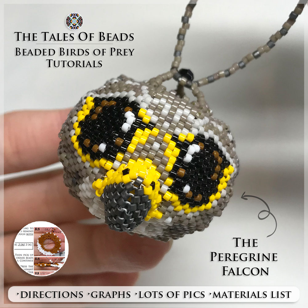 Beaded Falcon Ornament