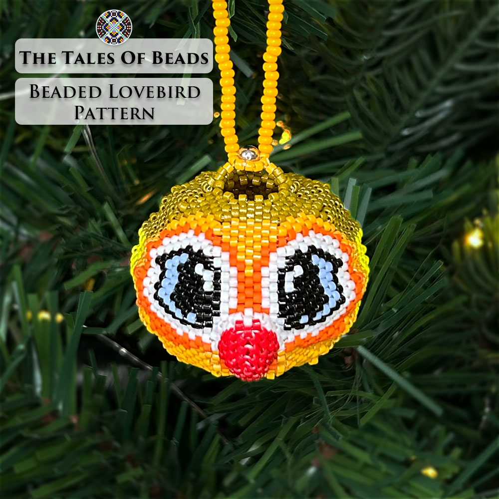 Beaded Lovebird Ornament