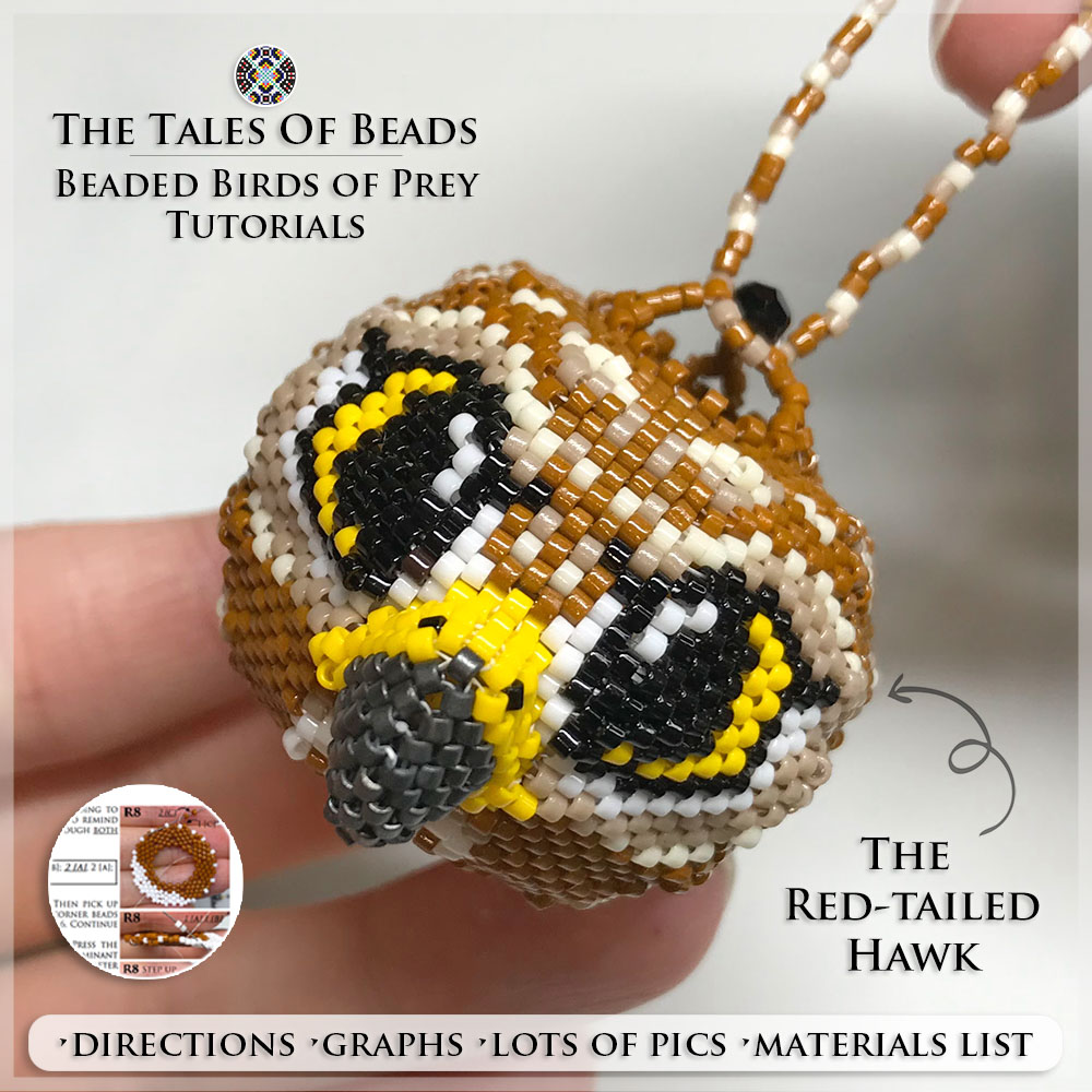 Beaded Hawk Ornament