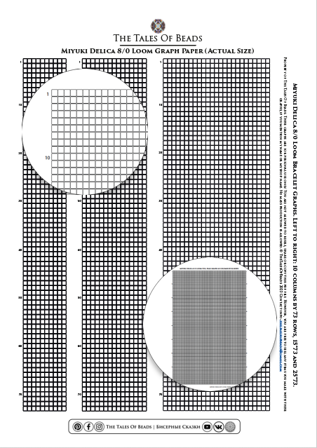 beading-graphs-loom Printable beading graphs for loom or square stitch