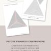 Preview of the printable seed bead graph paper for peyote triangles of two sizes