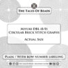 Actual size circular brick stitch graph paper template for Miyuki Delica 8/0 seed beads
