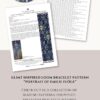 Klimt inspired loom beading pattern PDF file preview