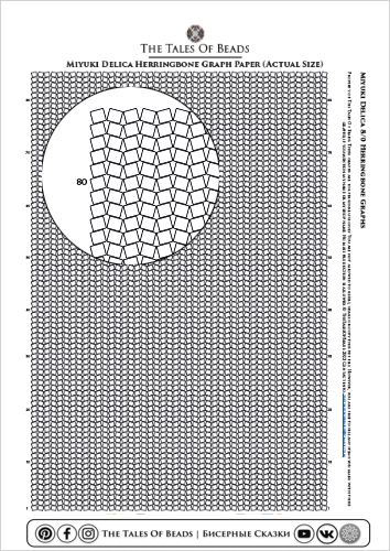 preview of beading graphs pack for herringbone stitch