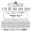 Actual size loom graph paper template for Miyuki Delica 10/0 seed beads