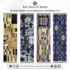 Full Klimt series loom beading chart preview – 4 bracelet patterns in one set