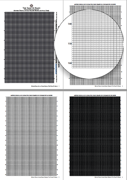 preview of loom seed bead graph paper for all sizes of Miyuki Delica beads