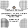 Actual size loom graph paper for Miyuki Delica seed beads