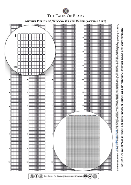 miyuki-delica-loom-beading-graphs Printable beading graphs for loom or square stitch