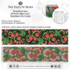 a beading pattern for a peyote bracelet with a khokhloma motif