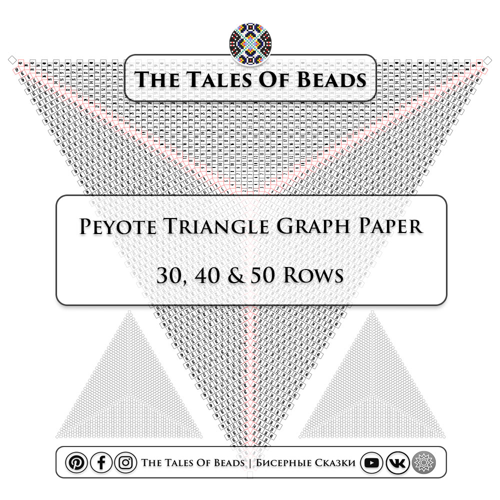 Peyote triangle graph paper - beading graphs