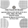 Actual size peyote stitch graph paper for Miyuki Delica seed beads