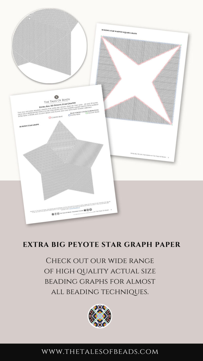 preview of beading graphs for extra big peyote stars
