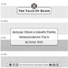 Actual size herringbone graph paper for Miyuki Delica seed beads