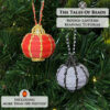 Hanging beaded lantern ornaments for festive tree