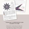 A blue, yellow and white 2-drop peyote star beading pattern contents preview