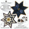 Side-by-side striped and two-color Dragon Scale beaded stars