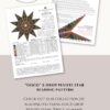 A colorful 2-drop peyote star beading pattern contents preview