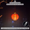 Glowing beaded lantern with soft LED illumination