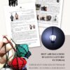A glowing hot air balloon shaped beaded lantern beading tutorial contents preview