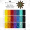 Star ornament and recommended seed bead palettes from three major bead brands