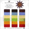 Beaded star design preview with selected Miyuki, Toho, and Preciosa 11/0 color options