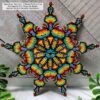 Colorful 2-drop peyote star beaded by Just Believe Creations