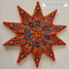 Ten point peyote star in fall colors beaded with Miyuki Delica beads