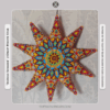 2-drop peyote star in fall colors beaded with Preciosa seed beads
