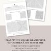 Preview of the printable seed bead graph paper for flat peyote squares of three sizes