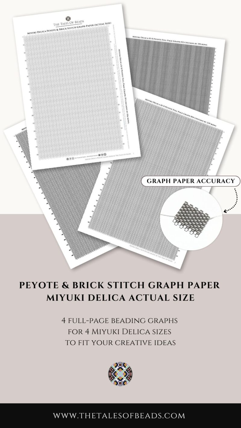 peyote-beading-graphs-actual-size Beading graphs for peyote and brick stitch - Miyuki Delica actual size