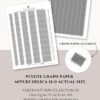 Preview of the printable actual size seed bead graph paper for peyote stitch with graph paper accuracy demonstration